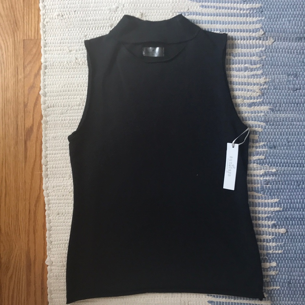 Sunday’s NYC Mock Neck Sleeveless Sweater